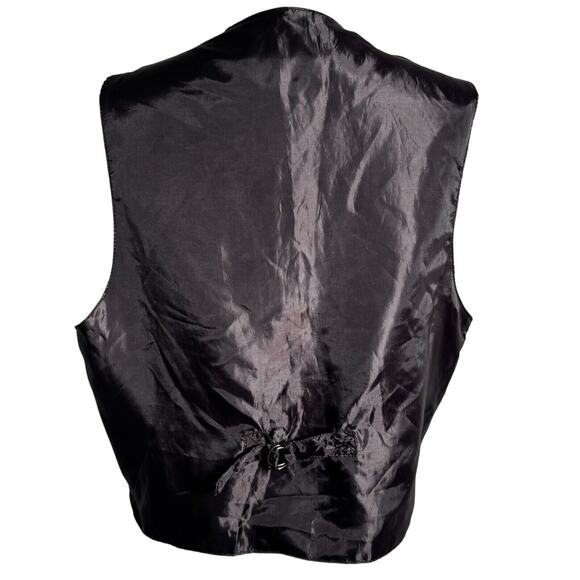 GREATLAND APPAREL Men's Large Vintage‎ Brown Genuine Leather Vest Western Cowboy - Picture 2 of 7